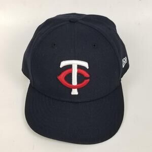 Minnesota Twins Hat Cap Fitted Mens 7 7/8 Navy MLB Baseball 59FIFTY New Era